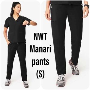 NWT (S) FIGS Scrub Pants • BLACK • Limited Edition • Manari Cargo